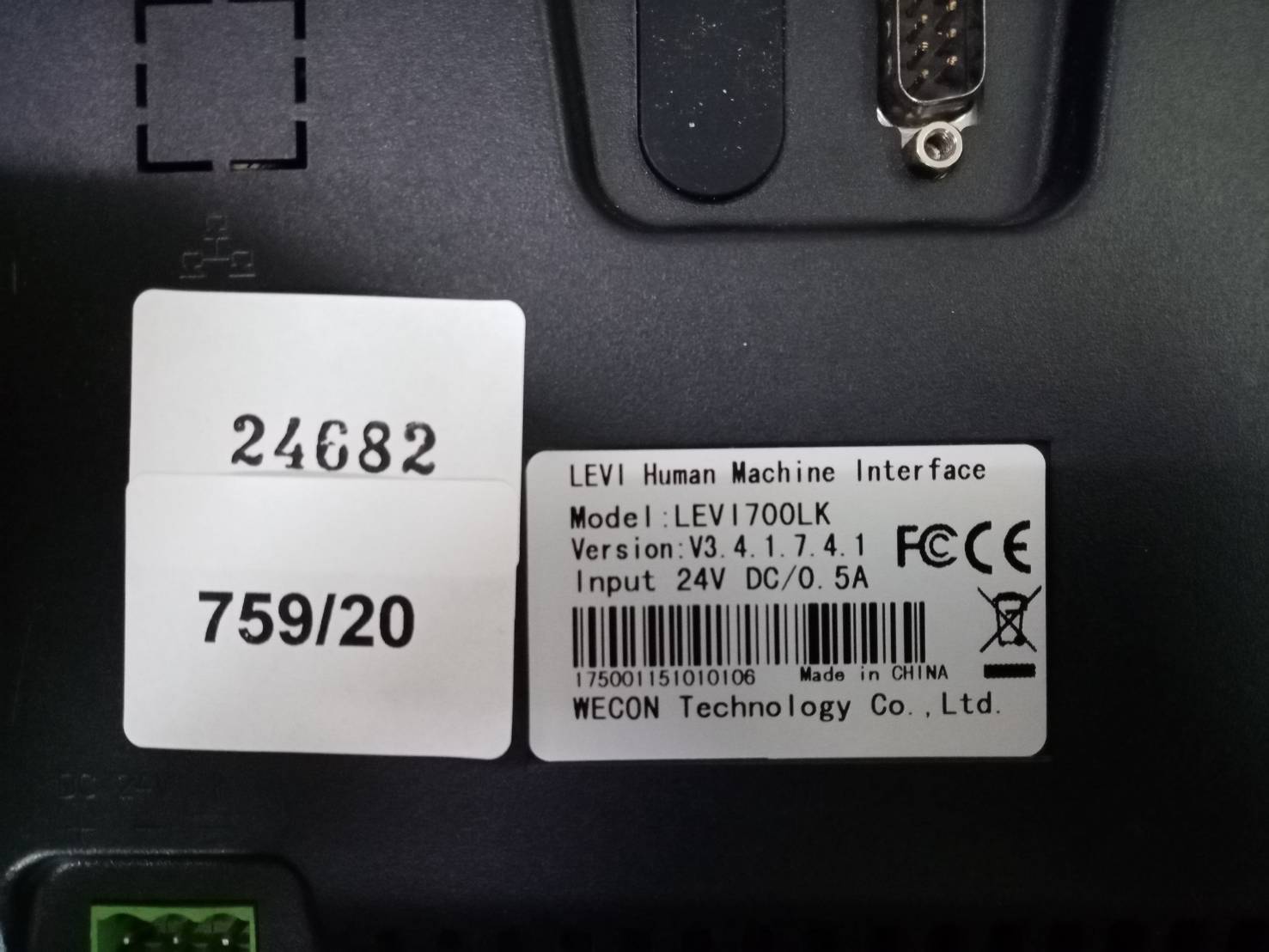 LCD TOUCH SCREEN " WECON " MODEL : LEVI700LK