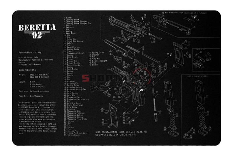 แผ่นรองเอนกประสงค์ Gun Cleaning Pad 280x480mm