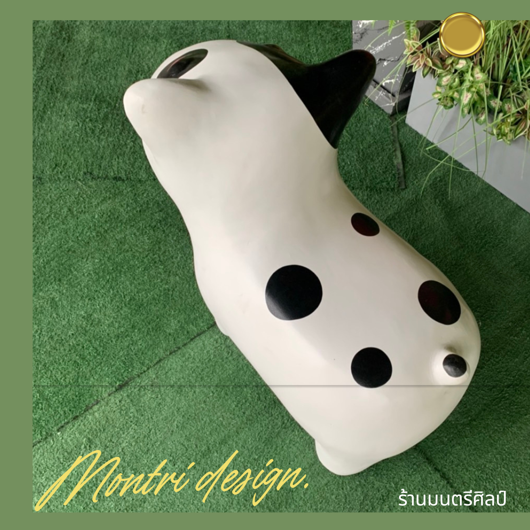 เก้าอี้ปูนรูปน้องหมา สุดน่ารัก เก้าอี้รูปสุนัข เก้าอี้ปูนปั้นรูปสุนัข ม้านั่งสนามในสวน