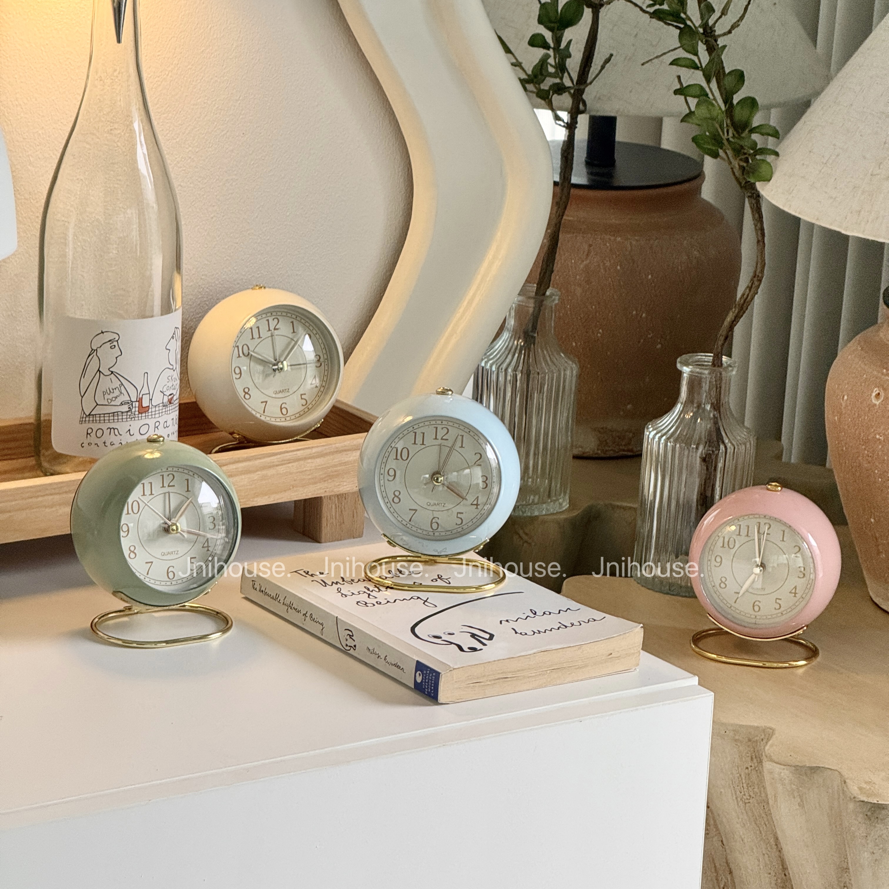 [พร้อมส่ง] Jnihouse : นาฬิกาสีพาสเทล นาฬิกาตั้งโต๊ะ (Pastel Clock)