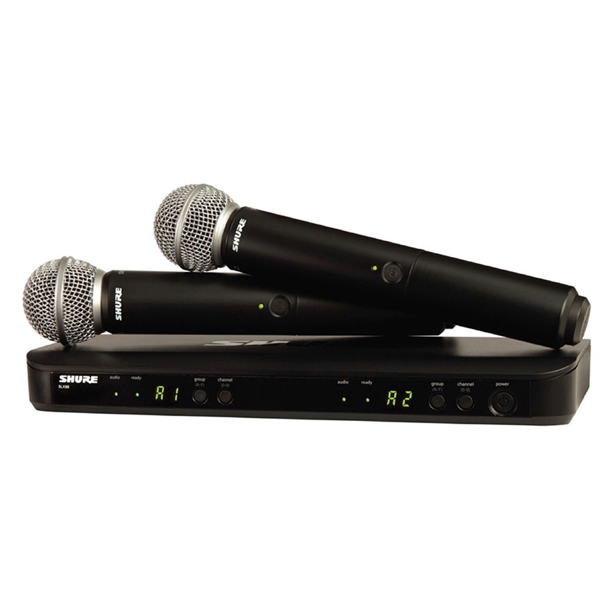 SHURE BLX288A/SM58-M19 ไมโครโฟนไร้สายแบบไมค์คู่ คลื่นความถี่ 694-703 MHz