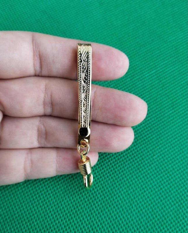 แหนบห้อยพระ < สแตนเลสแท้ สีทอง 1ชิ้น > แข็งแรง ทนทาน