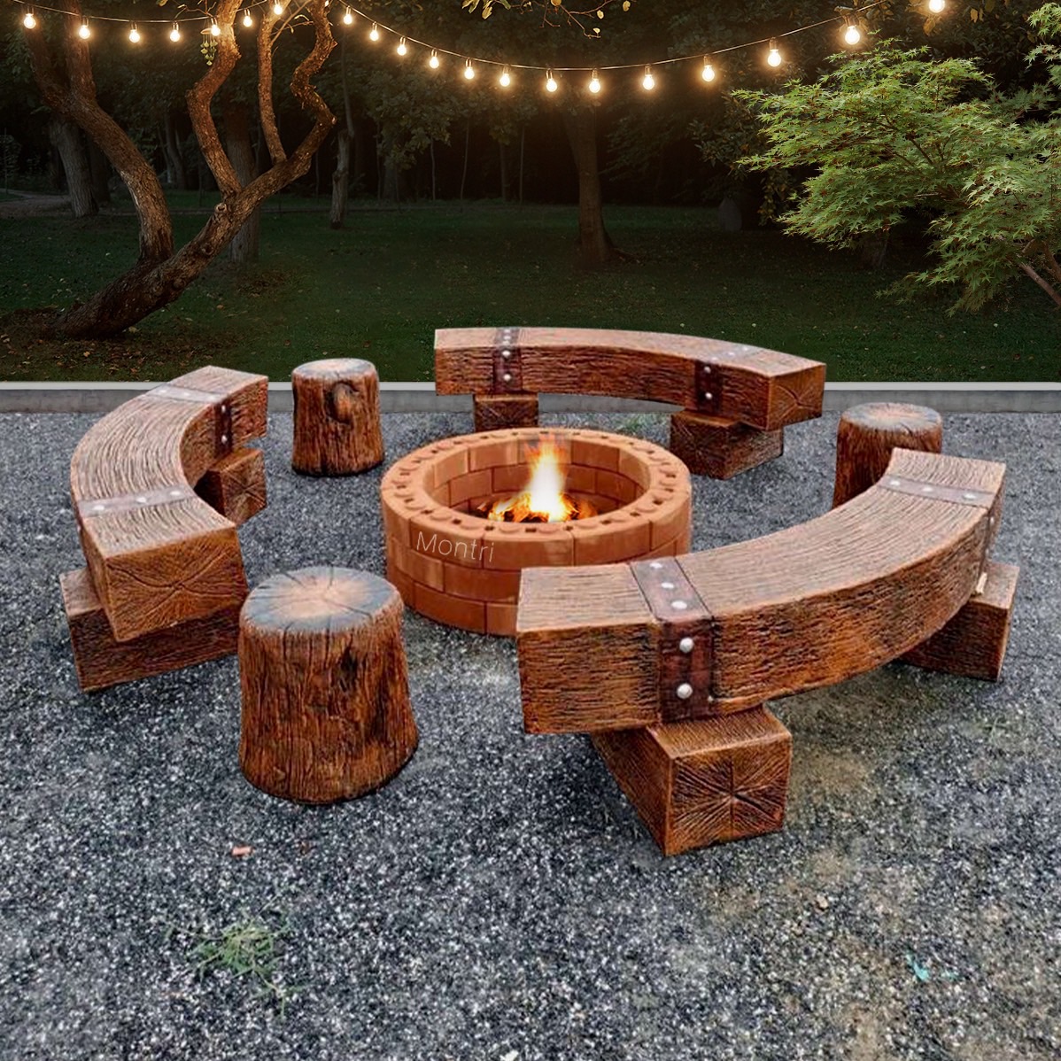 ชุดเก้าอี้สนามรอบกองไฟ เติมเต็มบรรยากาศอบอุ่นกลางแจ้ง ด้วยดีไซน์สไตล์ธรรมชาติ แข็งแรงด้วยโครงเหล็กเสริมพิเศษ รองรับทุกกิจกรรมครอบครัว!