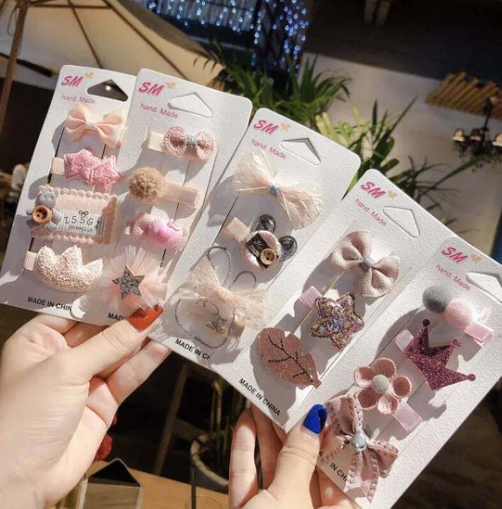 💗มาหยากิ๊ฟช้อป💗 กิ๊บติดผม กิ๊บดอกไม้ กิ๊บโบว์ น่ารักสไตล์เกาหลี กิ๊บเซ็ต สำหรับเด็กผู้หญิง เซ็ต/4ชิ้น