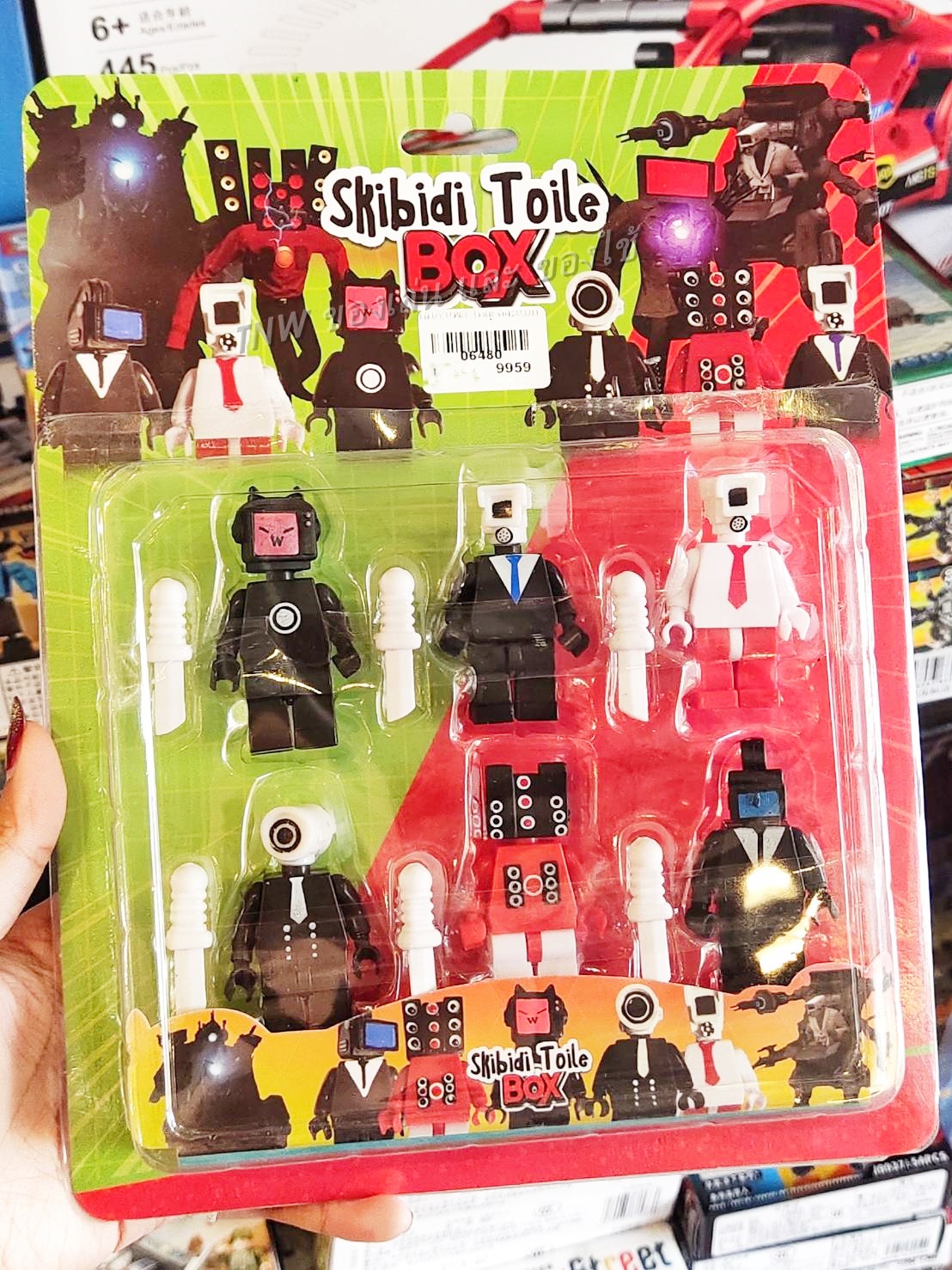 🚽 โมเดลเลโก้สกีบีดี้ ของเล่นเด็ก Skibidi Toilet สกีบีดี้ทอยเล็ต เซ็ทละ 6 ตัว 🚽