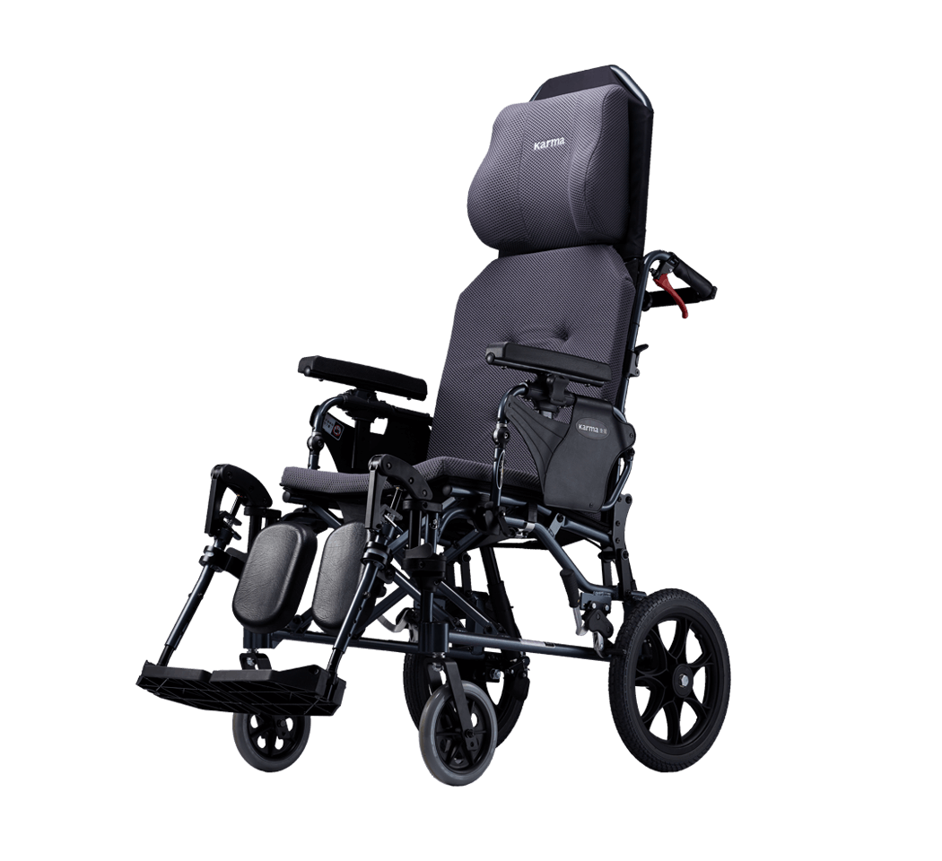 รถเข็นปรับเอนนอนได้ อลูมินัมอัลลอยด์คาร์ม่า รุ่น MVP 502 (WheelChair KARMA MVP 502) เบาะถอดซักได้ นั่งสบาย ถอดชิ้นส่วนได้ ครอบคลุมทุกการใช้งาน + แถมฟรี สายคาดลำตัวกันตก (รุ่น TOP)