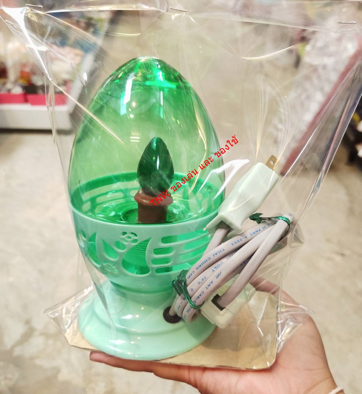 โคมไฟหัวเตียง โคมไฟแบบสี แบบเสียบไฟบ้าน หลอดไฟจำปี สีสวย