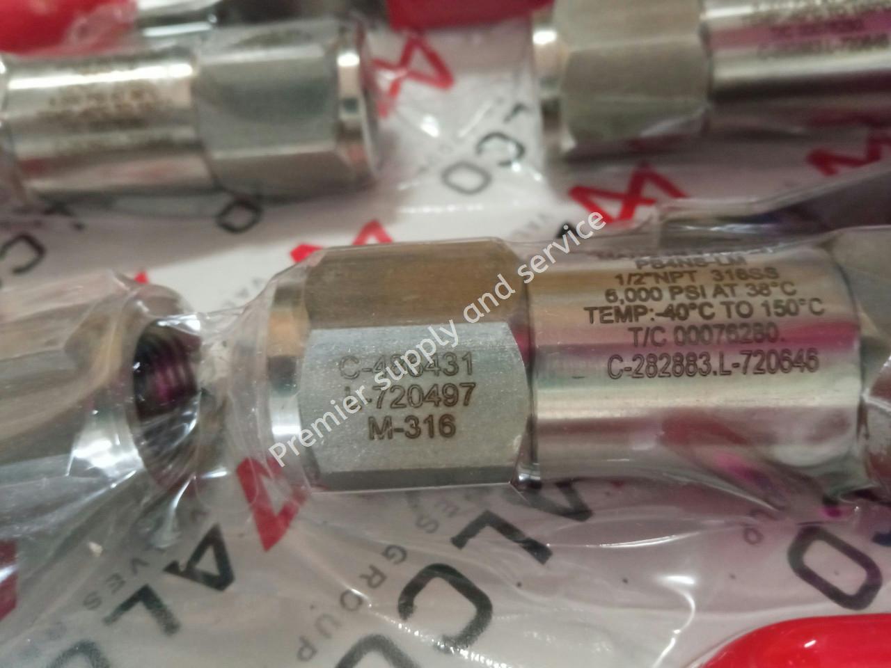 Alco Ball Valve 1/2″ PB4NS-LM, 6000Psi, NPT, Female