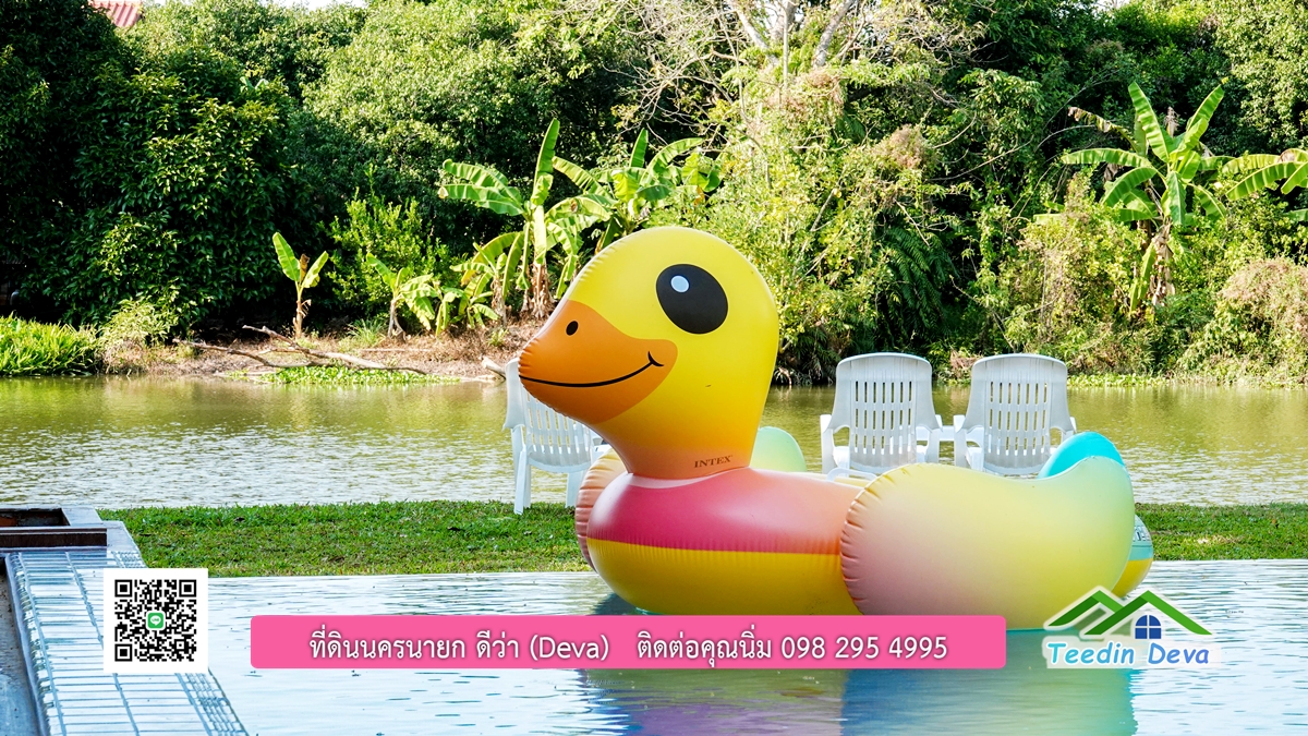 ขายรีสอร์ทพลูวิลล่า ติดแม่น้ำนครนายก สวยงามมาก เนื้อที่ 1 ไร่ 2 งาน 50 ตารางวา อ.เมือง จ.นครนายก