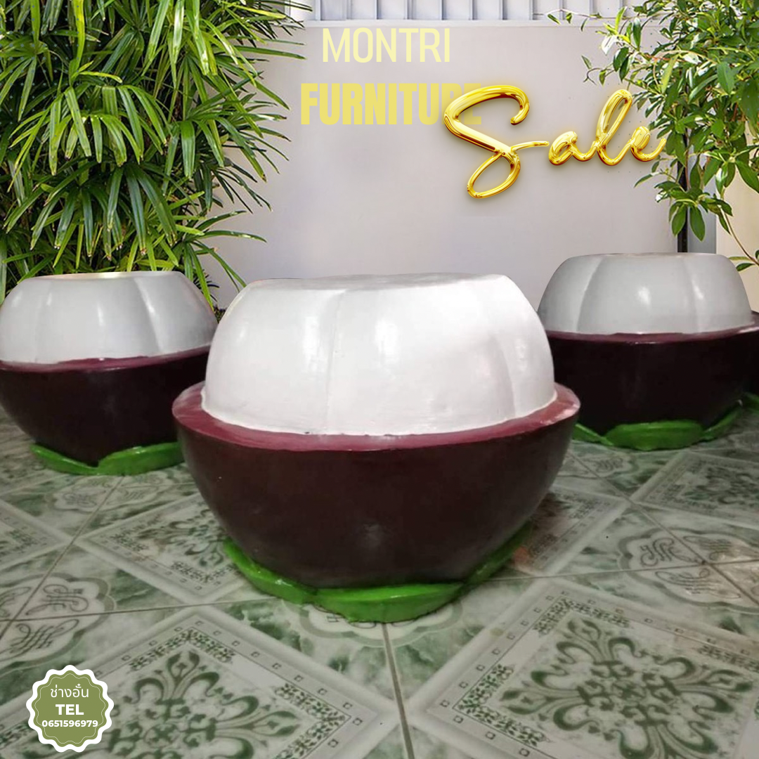 ชุดโต๊ะสนาม โต๊ะสนาม ชุดโต๊ะเก้าอี้มังคุด โต๊ะสนามแต่งสวน รุ่น มังคุด02