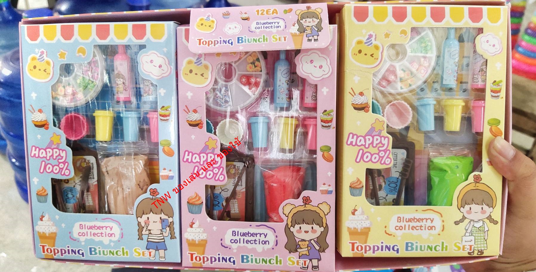 ของเล่นแป้งโดว์ ทำคัพเค้ก ตกเเต่งเค้ก ของเล่นเสริมพัฒนาการเด็ก คิดสร้างสรรค์ คละสี
