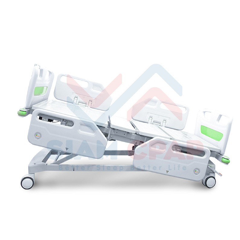 เตียงผู้สูงอายุไฟฟ้า 5 ฟังก์ชั่น (รุ่นปีกมังกร) มีแบตเตอรี่สำรองไฟฟ้าในตัว กรณีไฟฟ้าดับก็ยังสามารถใช้งานได้ ปรับเชิดศรีษะ - เท้า เป็นท่านั่งได้ รับประกัน 3 ปี
