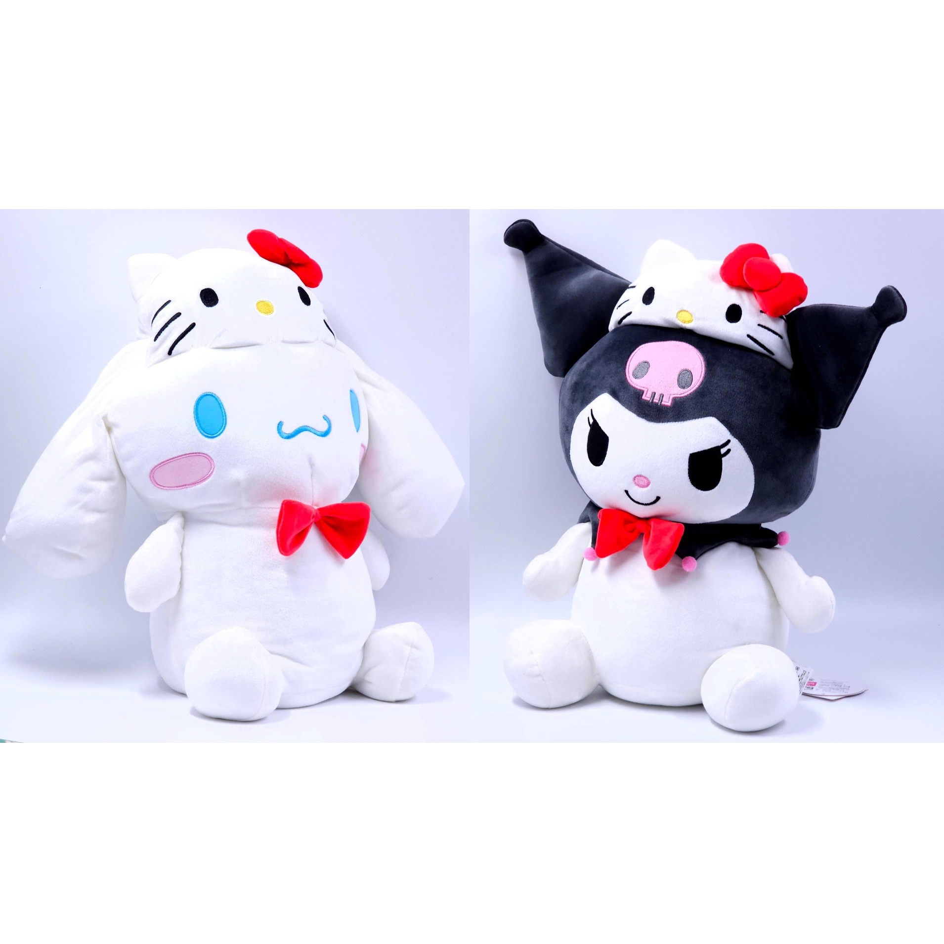 ตุ๊กตา Kuromi x Kitty / Cinnamoroll x Kitty ใส่กระดาษทิชชูได้ ผ้านิ่ม ลิขสิทธิ์ Sanrio แท้จากญี่ปุ่น