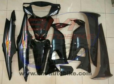 ชุดสี WAVE100S 2005 U BOX ทั้งคัน 10ชิ้น สีดำล้วน 4 กก.