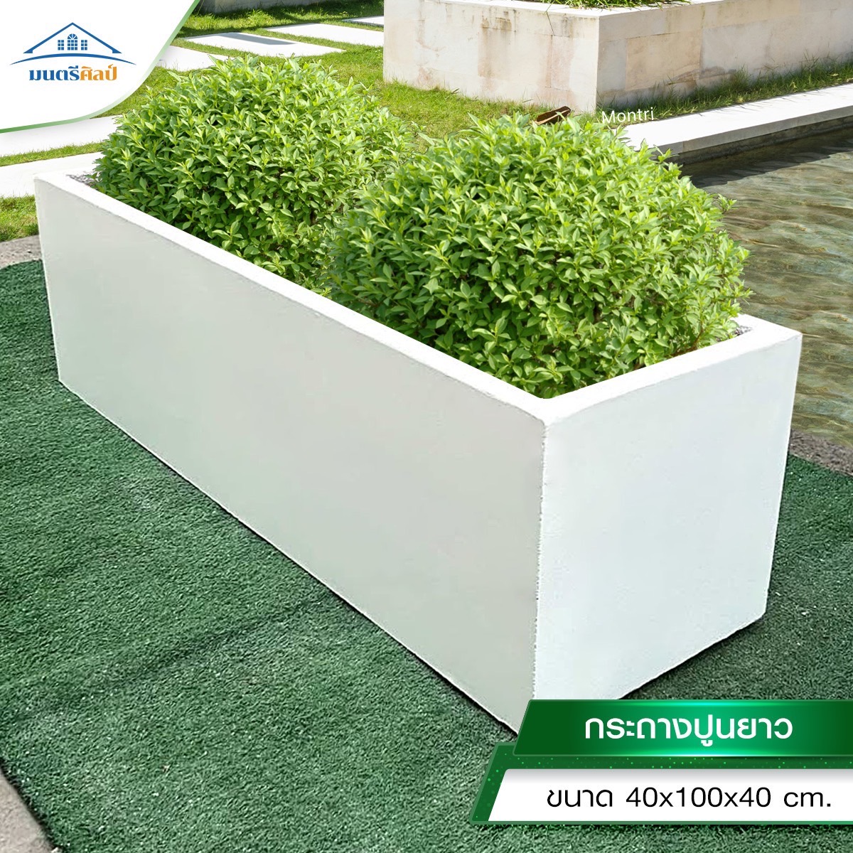 กระถางปูนสี่เหลี่ยม มินิมอล เซ็ต 10 ใบ สุดคุ้มค่า ขนาด 40x100x40 ซม. ที่มาพร้อมความเรียบง่ายแต่แข็งแกร่ง ลงสีพร้อมเคลือบเงาอย่างดี