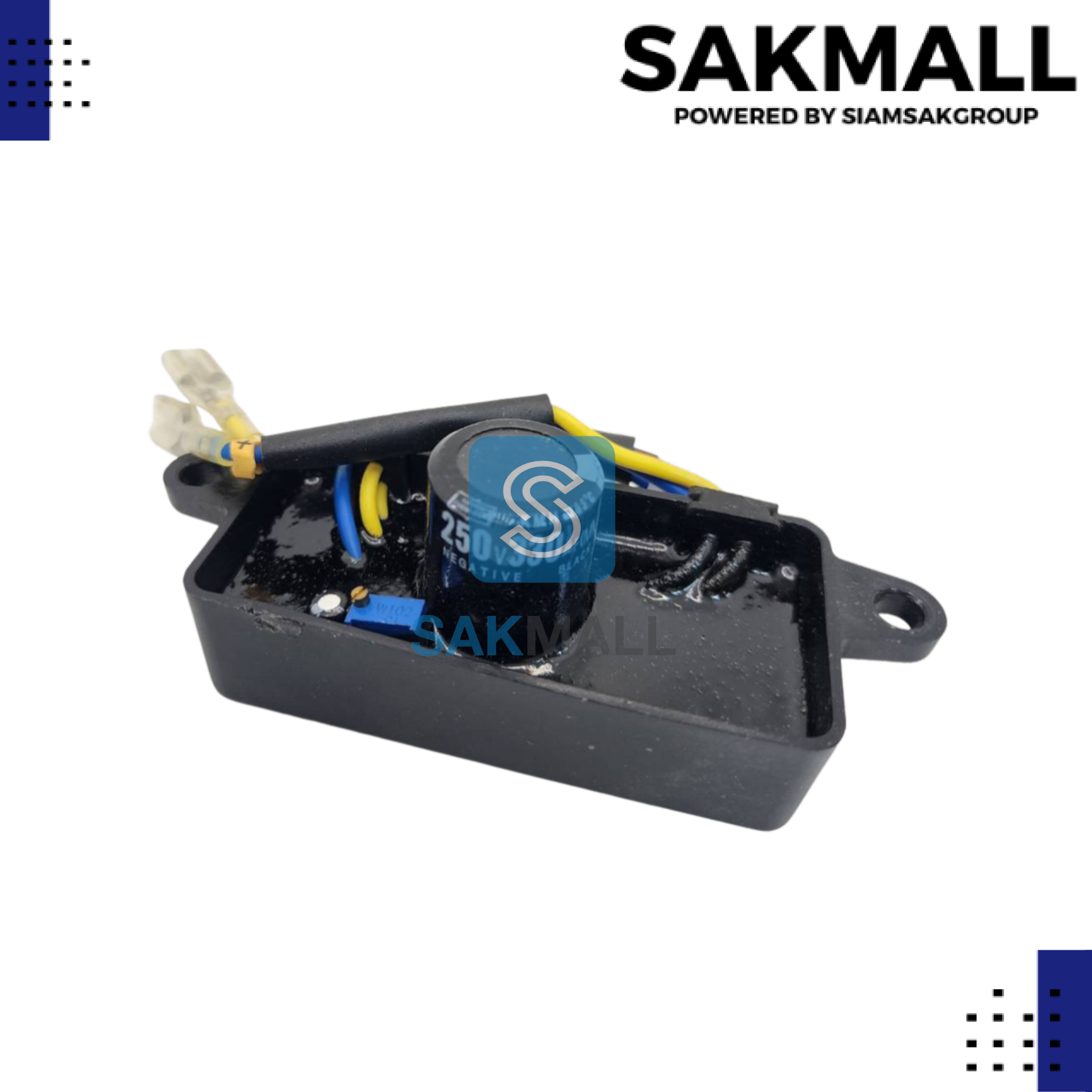 ตัวควบคุมแรงดันไฟ พลาสติกแบบเหลี่ยม (330uf x 250v.) NO.12 2kw AVR