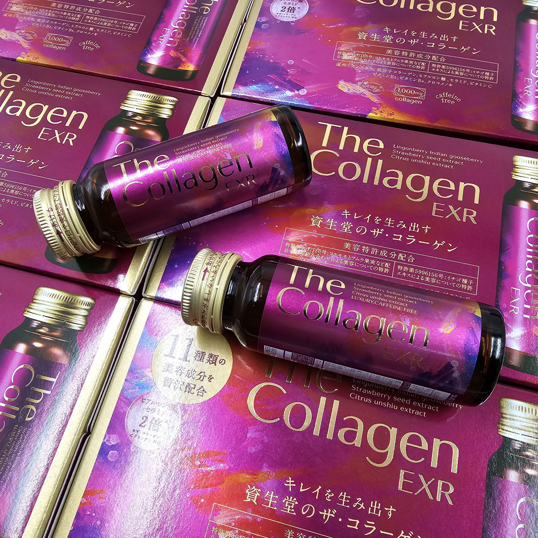 !ลอตใหม่ หมดอายุ 03.2025! เครื่องดื่มคอลลาเจน the collagen exr drink รุ่นฝาทองพรีเมี่ยม