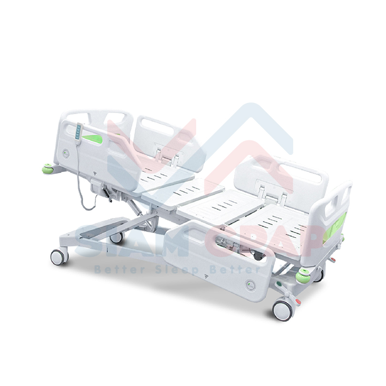 เตียงผู้สูงอายุไฟฟ้า 5 ฟังก์ชั่น (รุ่นปีกมังกร) มีแบตเตอรี่สำรองไฟฟ้าในตัว กรณีไฟฟ้าดับก็ยังสามารถใช้งานได้ ปรับเชิดศรีษะ - เท้า เป็นท่านั่งได้ รับประกัน 3 ปี