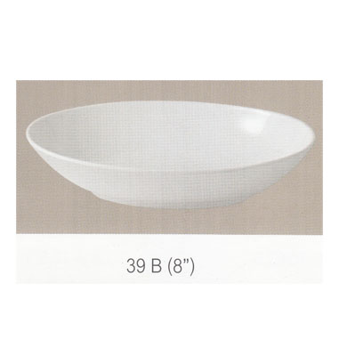 P09039 ชามเปลรูปไข่ 8 นิ้ว สีพื้น เมลามีนแท้ Flowerware เครือซูปเปอร์แวร์ No.39B (ราคาส่งต่อ 12 อัน: เฉลี่ย 50 บ/อัน)