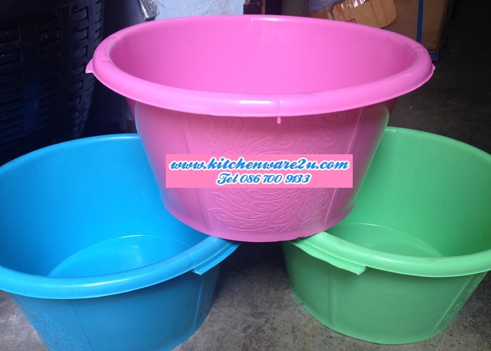 P08889 กะละมัง ลม2 (37*37*18.5 cm) สีหวาน สวย ขายดี ราคาส่งต่อ 1 โหล: 12 ใบ