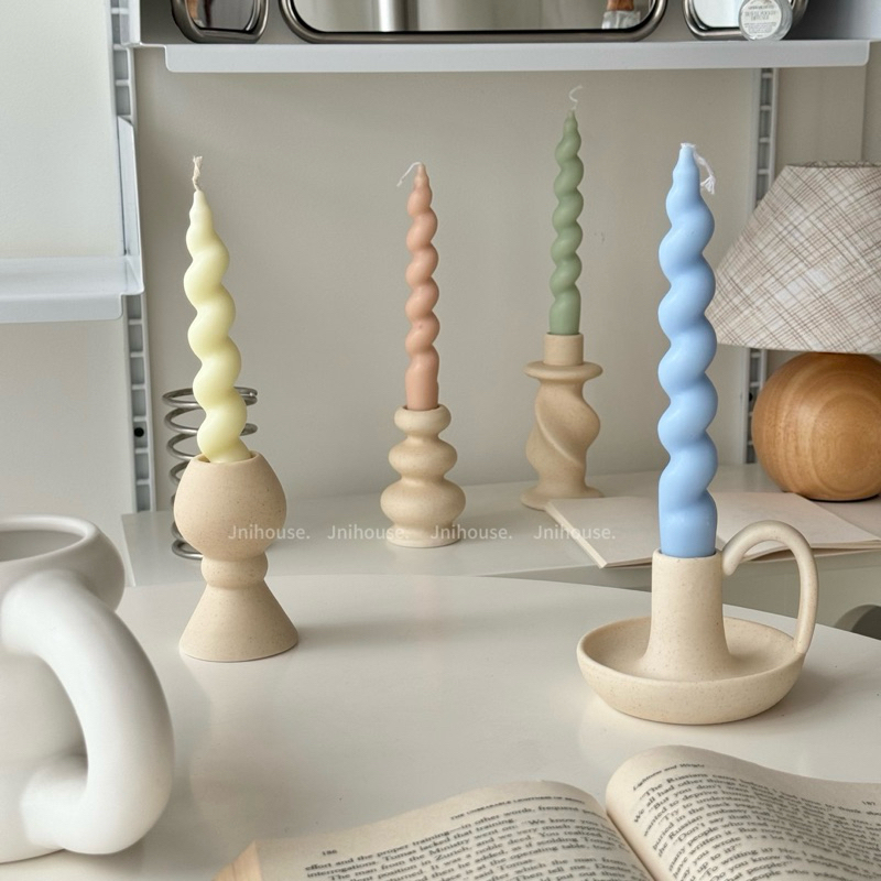 [พร้อมส่ง] Jnihouse : เชิงเทียนเซรามิก เชิงเทียนมินิมอล (Candle Holder)