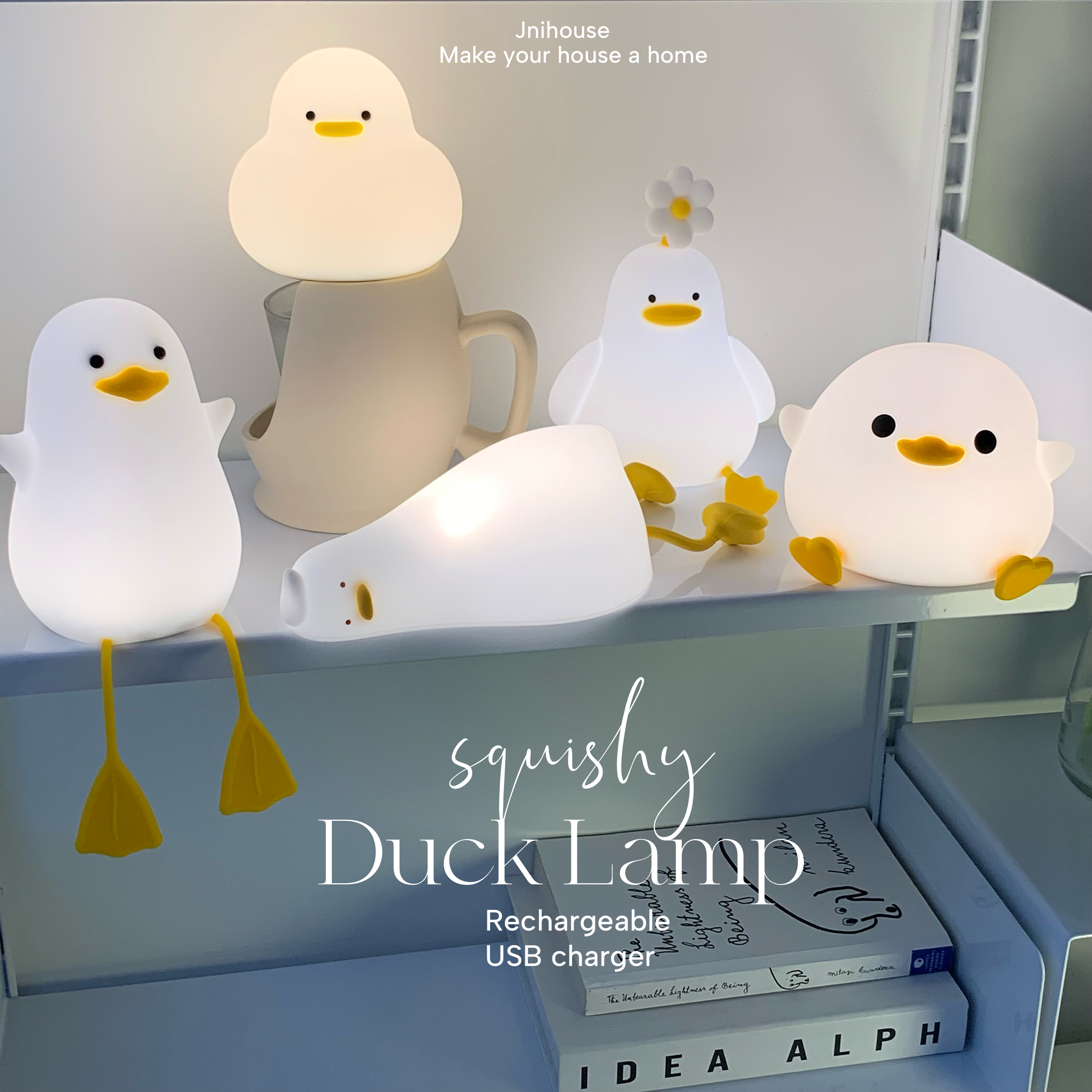 [พร้อมส่ง] Jnihouse : โคมไฟน้องเป็ดซิลิโคลนุ่ม Squishy Ducky Lamp