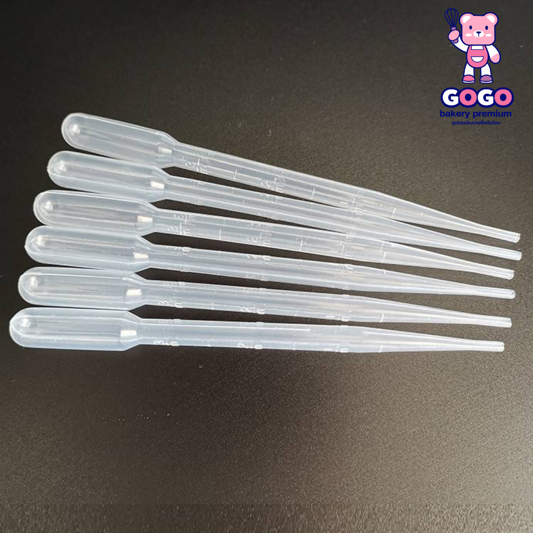 หลอดหยดวุ้นแพ็ค 10 ชิ้น ขนาด 3ml. หลอดหยดสี สำหรับทำขนม