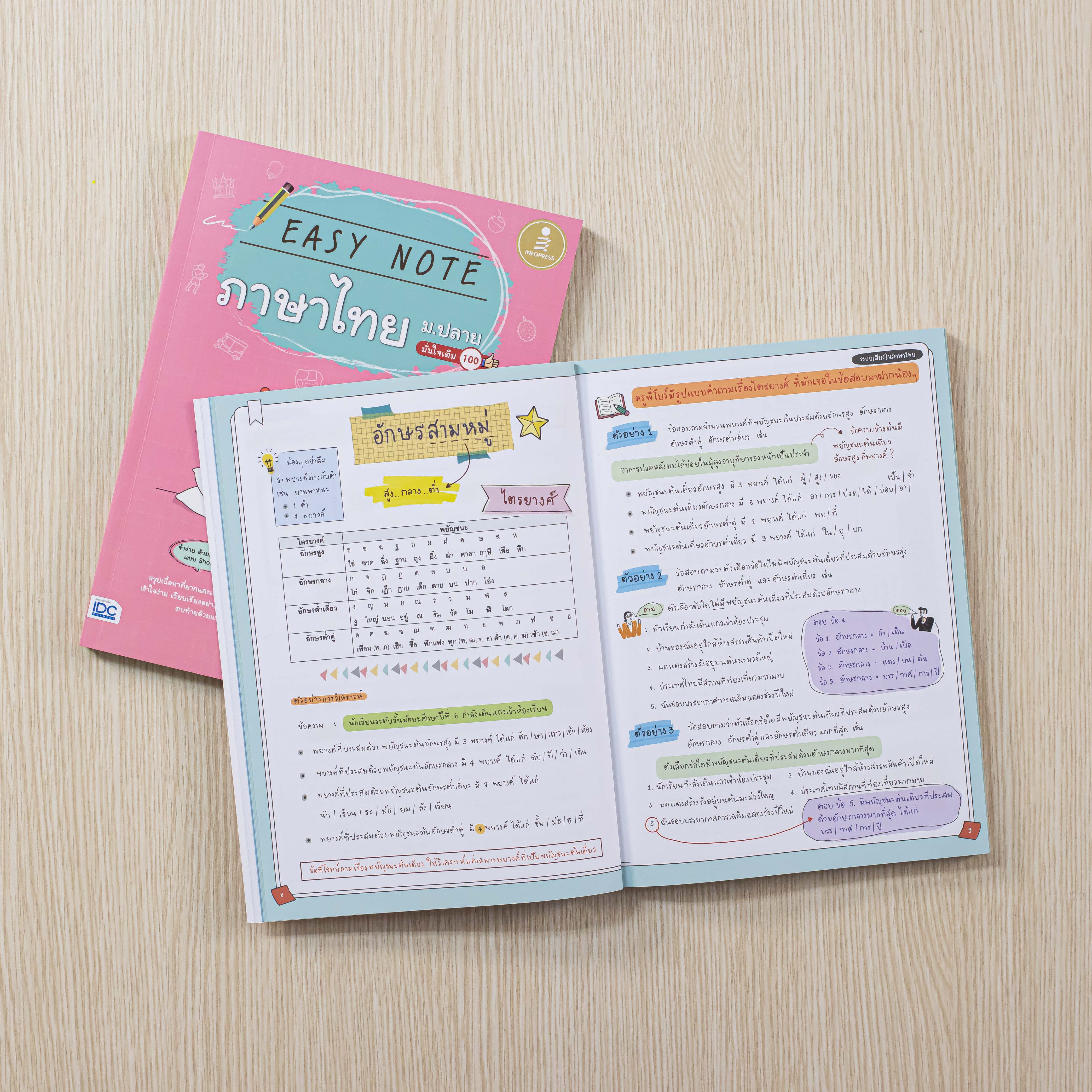 Infopress (อินโฟเพรส) หนังสือ Easy Note ภาษาไทย ม.ปลาย มั่นใจเต็ม 100 - 73438