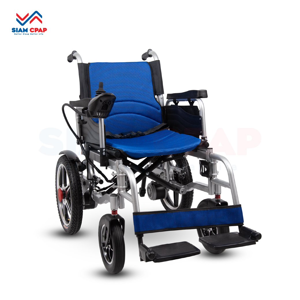 รถเข็นไฟฟ้า แบบพับได้ WT-6011 (Foldable Electric Wheelchair) รุ่นราคาประหยัด รับประกัน 1 ปี