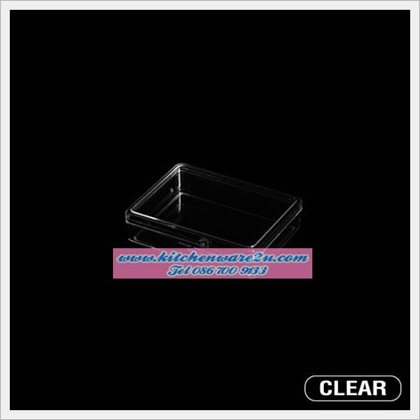 P05128 กล่องเหลี่ยมใส (กว้าง 8.7 ยาว 12.0 สูง 2.8 ซม.) พลาสติกเนื้อแข็ง ความจุ 190 มิลลิลิตร No.290 ราคาส่ง 2 โหล : 24 ใบ:เฉลี่ย 22.5 บ/ใบ