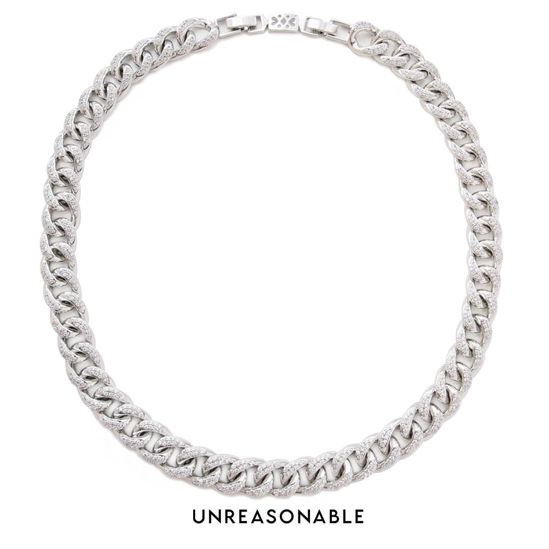 สร้อยคอ ฝังเพชร CZ ทั้งเส้น UA0889-01 Unreasonable Accessories