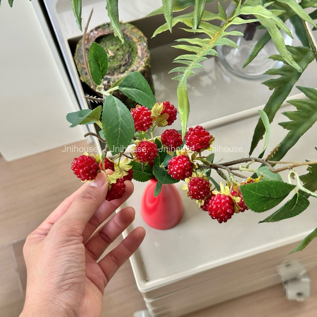 [พร้อมส่ง] Jnihouse : กิ่งราสเบอร์รี่ (Artificial raspberry branch)