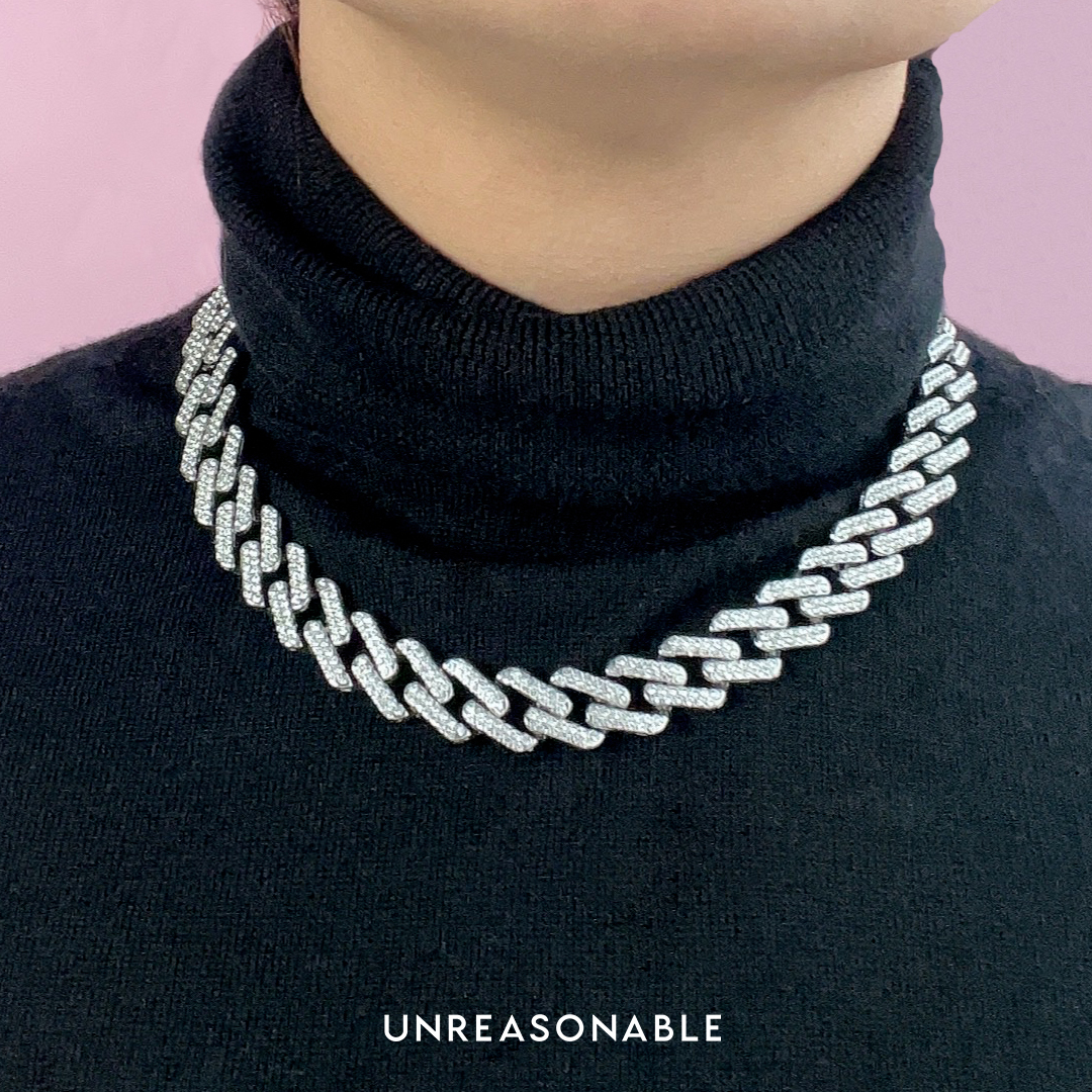 สร้อยคอ Rhinestone Stone ยาว 18 นิ้ว UA0895-01 Unreasonable Accessories