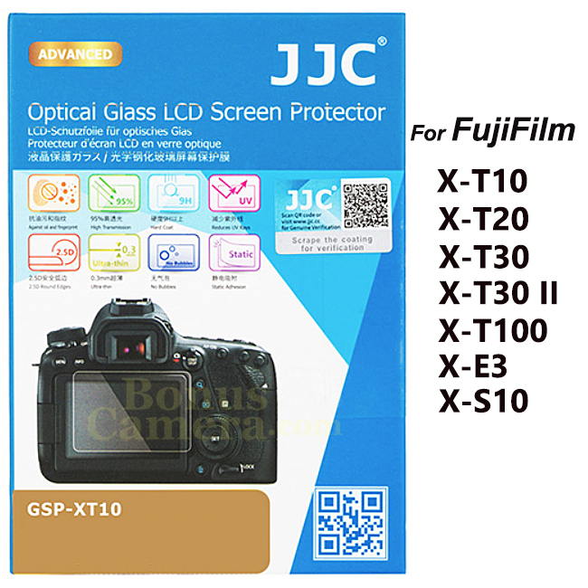 GSP-XT10 แผ่นกระจกกันรอย LCD ฟูจิ X-T10,X-T20,X-T30,X-T100,X-E3,X-S10 FujiFilm LCD Screen Protector