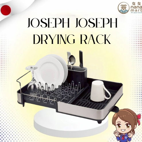 **ของแท้** ชั้นวางของในครัว Joseph Joseph Steel Dish Drainer Rack with Removable Cutlery Grey/Steel