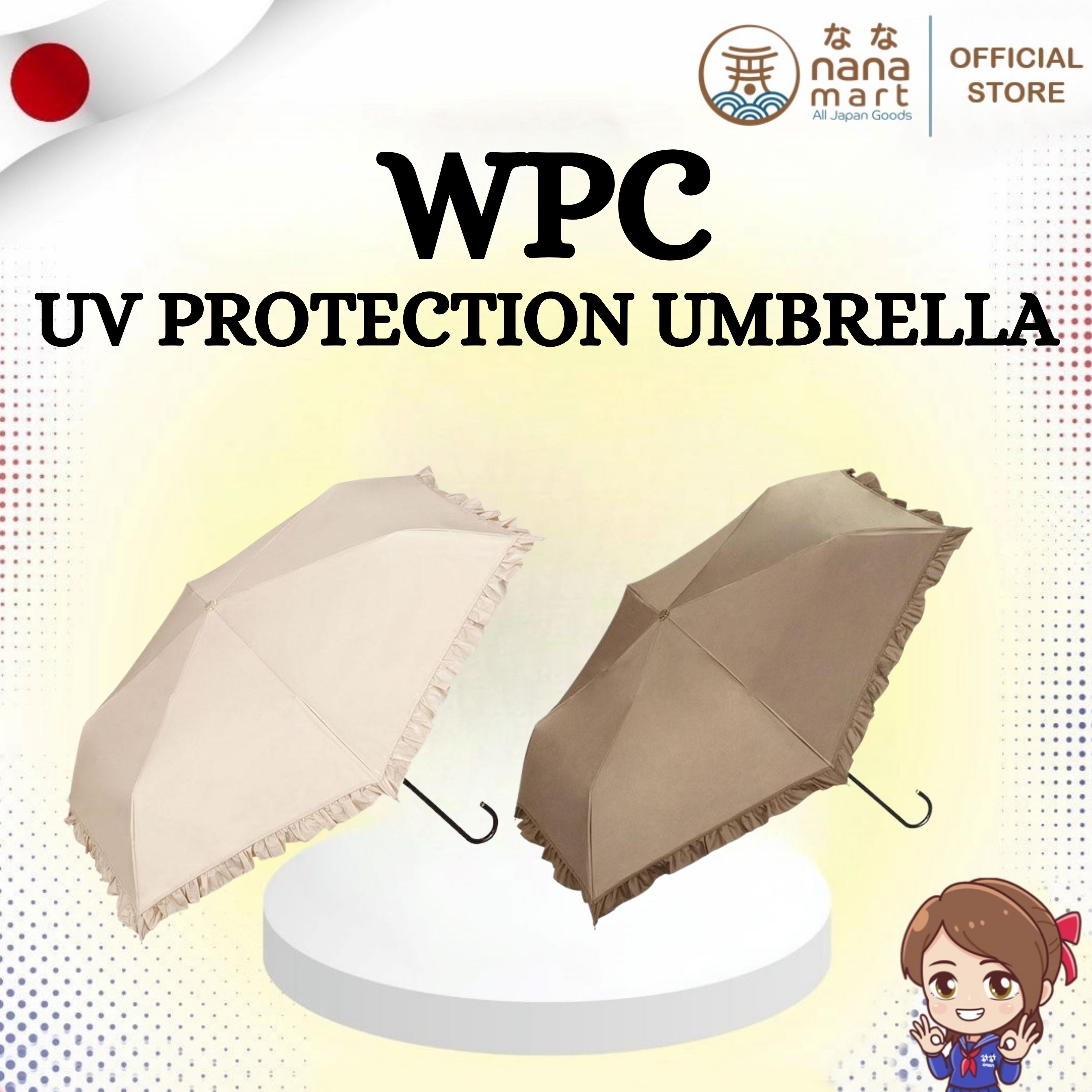 ✨ WPC Women's Folding Parasol with Classic Frills Full Light Blocking 50cm ✨