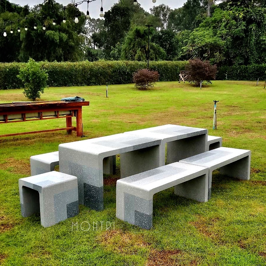 ชุดโต๊ะสนาม ตัวU ชุดโต๊ะปูนซีเมนตร์ รุ่น Jumbo Loft ลายหินอ่อน การันตีสุดคุ้ม ส่งตรงจากโรงงาน สินค้าแข็งแรง ใช้งานได้ในระยะยาว