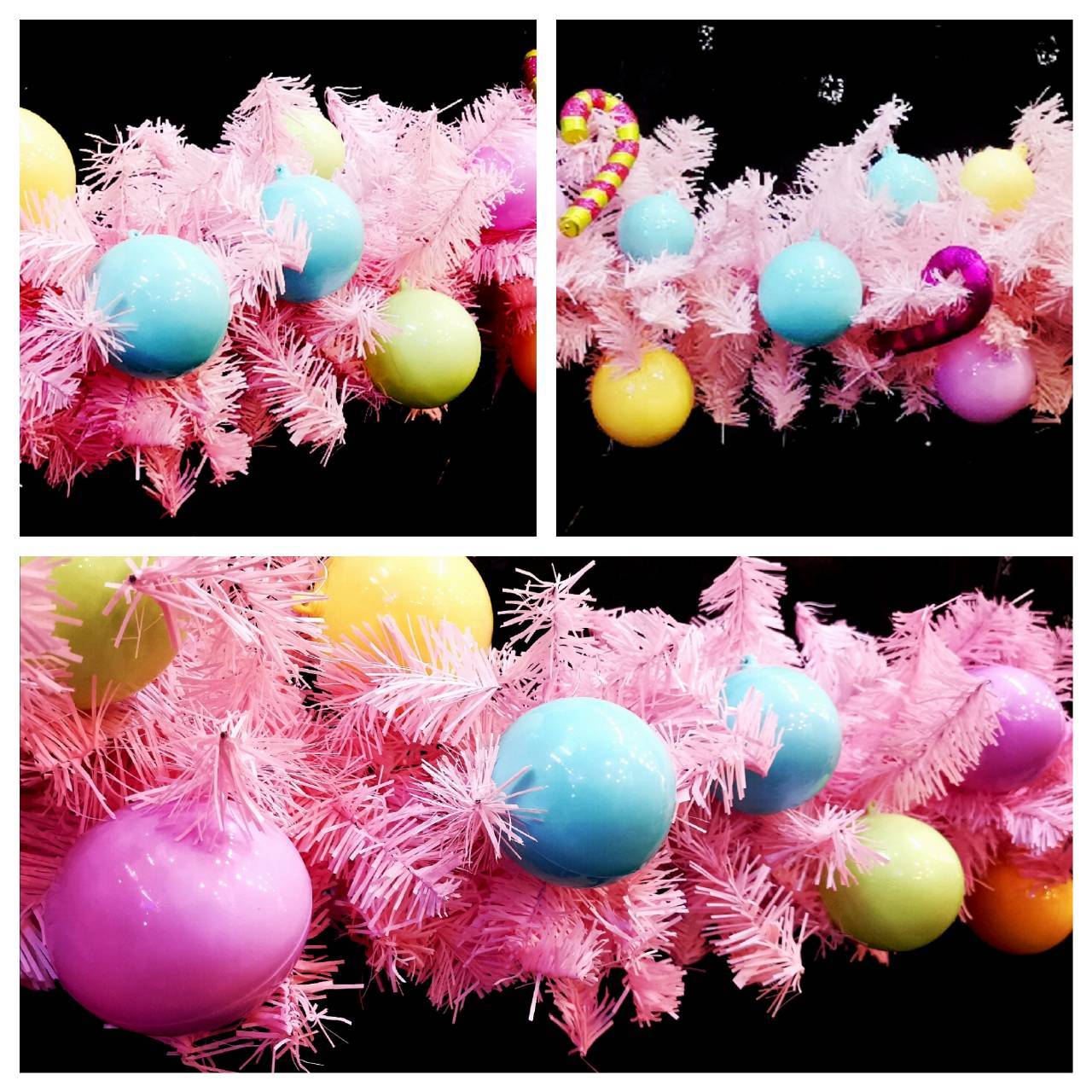 สายสนคริสต์มาสตกแต่งชมพูพาสเทล ขนาด2.7เมตรTOP GARLAND.