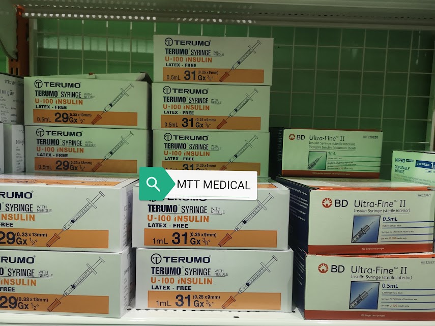 ไซริงค์ เทอร์รูโม Syringe Terumo 0.5 เบอร์ 27,29,31 (แพค10 ชิ้น)