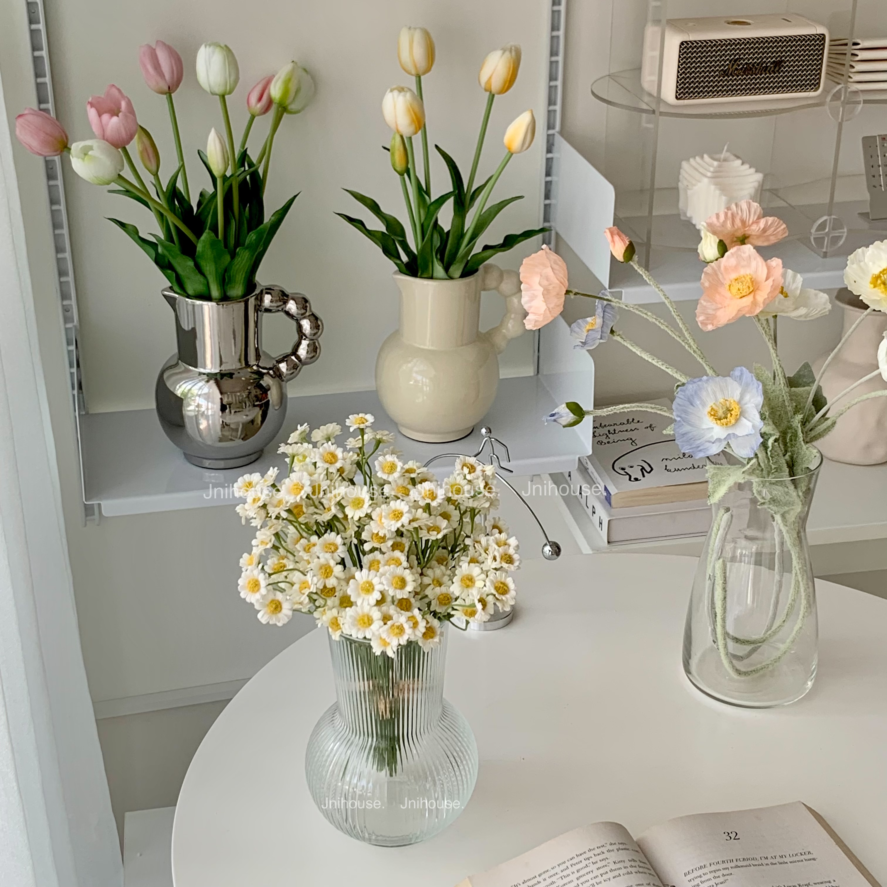 [พร้อมส่ง] Jnihouse : Glass Vase แจกันดอกไม้ แจกันแก้วใส