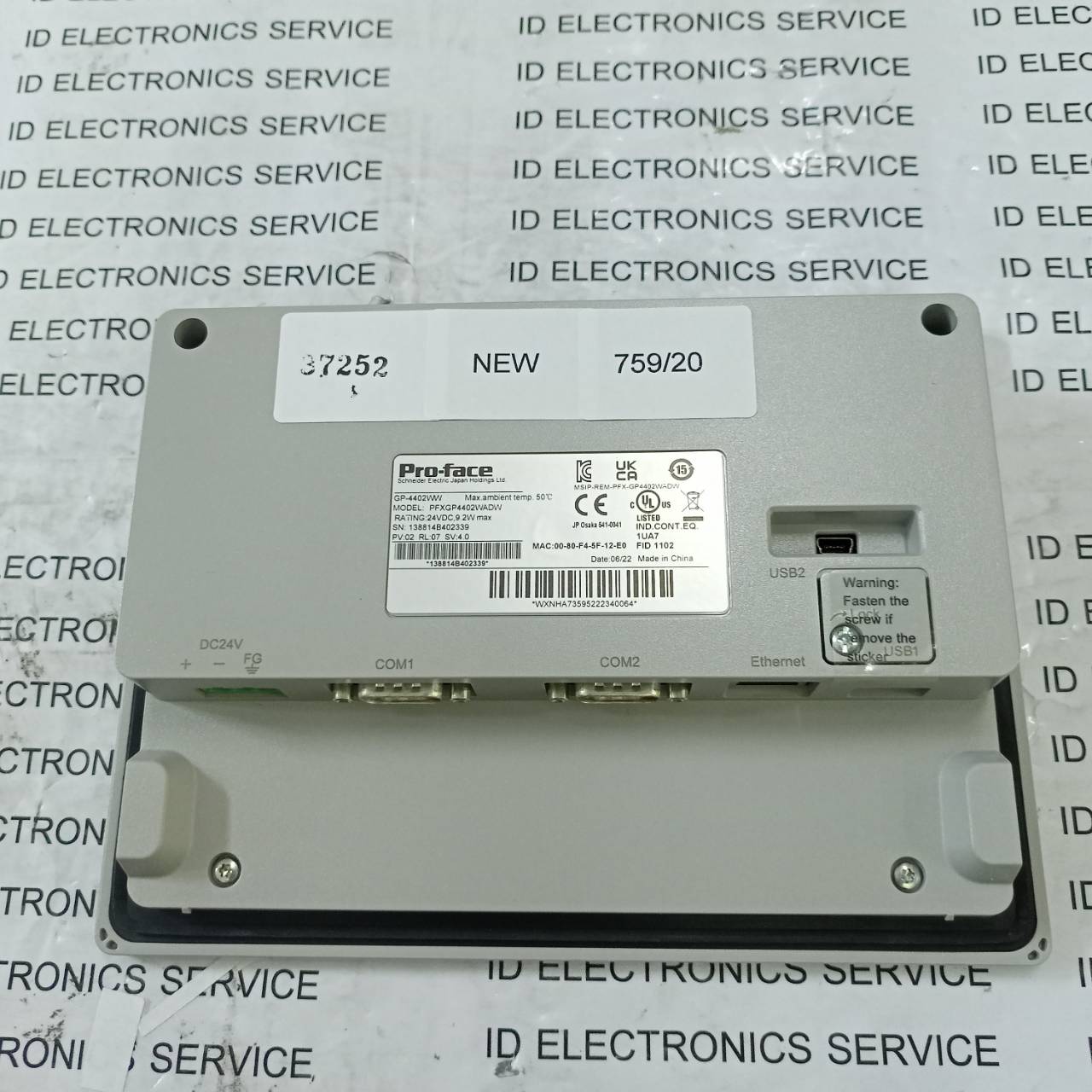 HMI " PROFACE " MODEL : PFXGP4402WADW