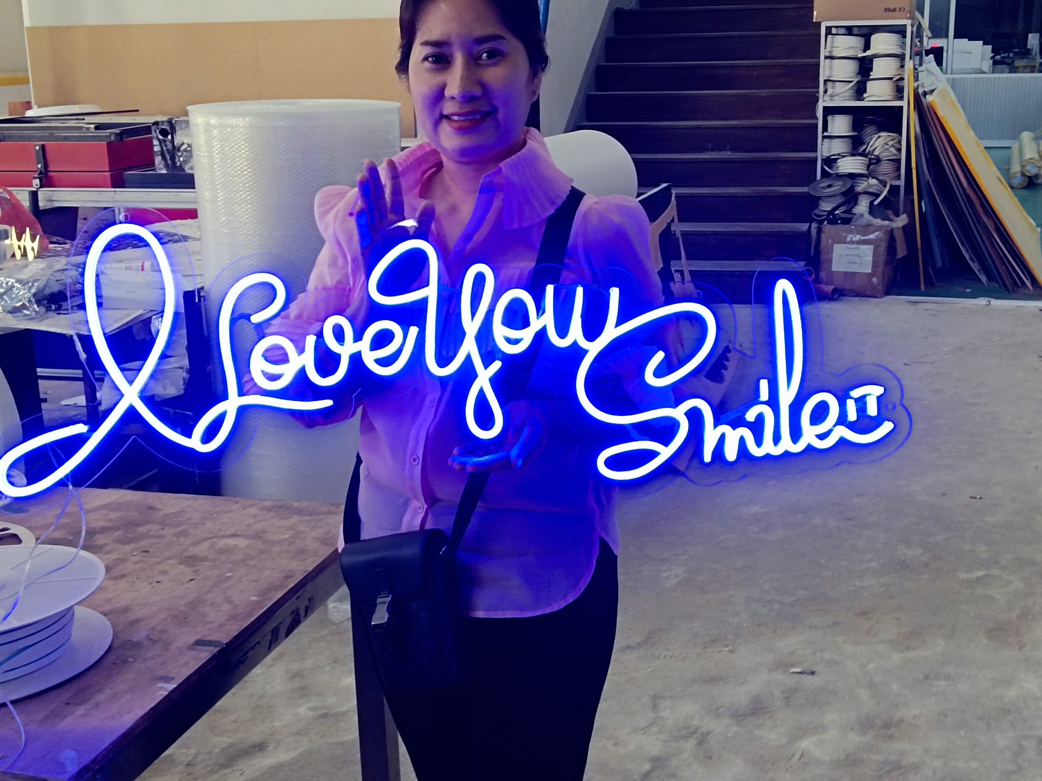 งาน I LOVE U SMILE ป้ายไฟนีออนเฟล็กซ์