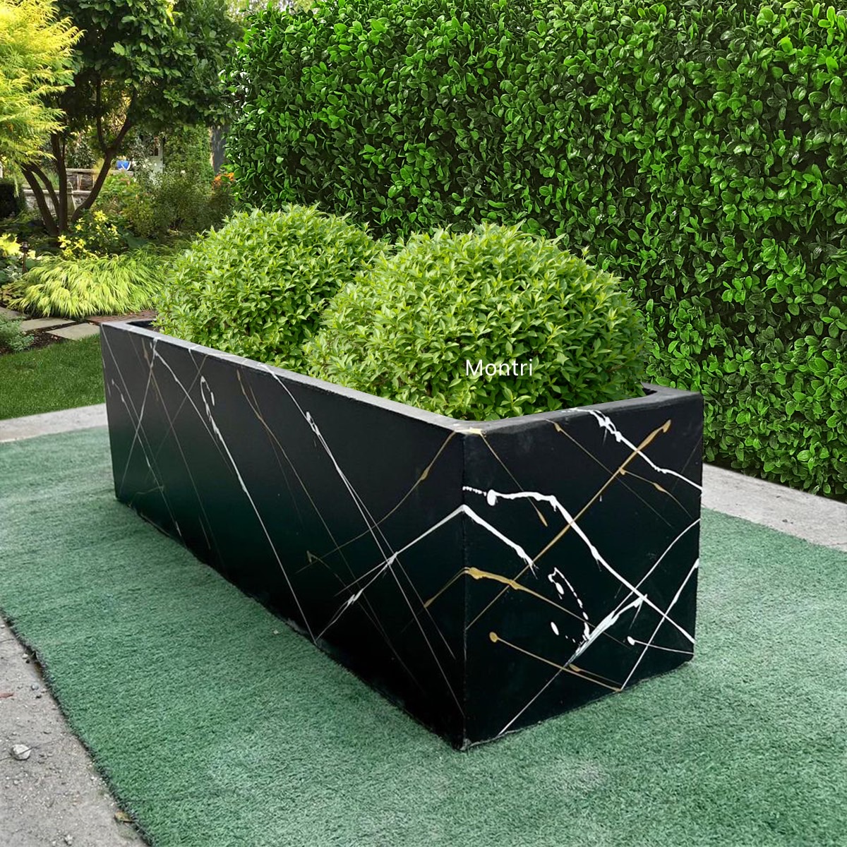 กระถางรางหมู set 10 ใบ ลงสีคุณภาพพร้อมเคลือบเงาสามารถวางได้ทั้งกลางแจ้งและในร่ม ขนาด 30*100* cm. วัสดุเป็นปูน