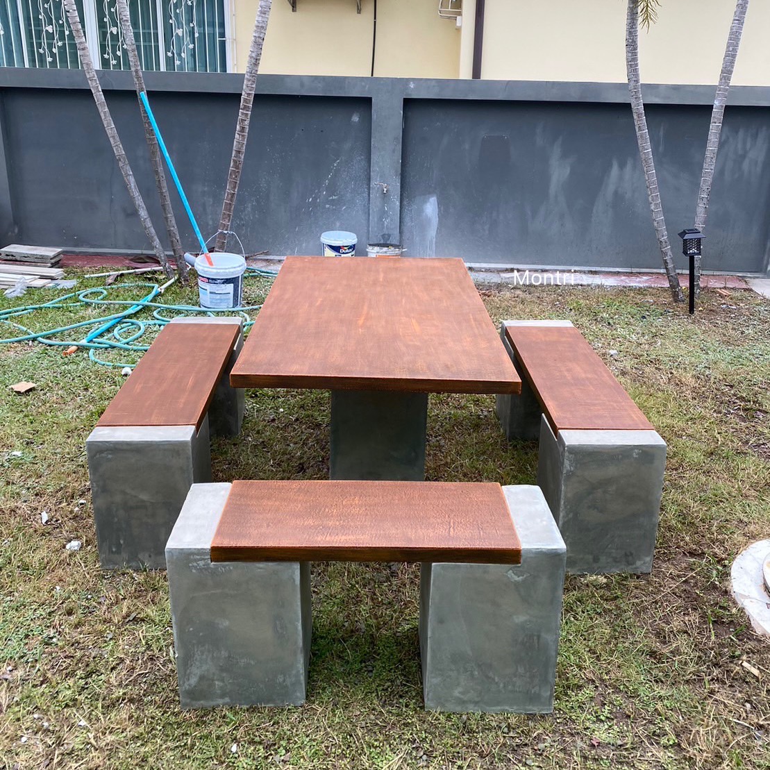 โต๊ะสนามกลางแจ้ง ชุดโต๊ะสนาม ร้านมนตรีศิลป์ ส่งตรงจากโรงงาน โต๊ะสนามกลางแจ้ง ชุดโต๊ะสนาม ชุด 8 ที่นั่ง ขนาด 150*80 cm.