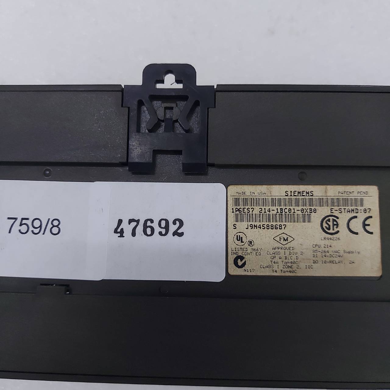 PLC " SIEMENS " MODEL : 6ES7 214-1BC01-0XB0