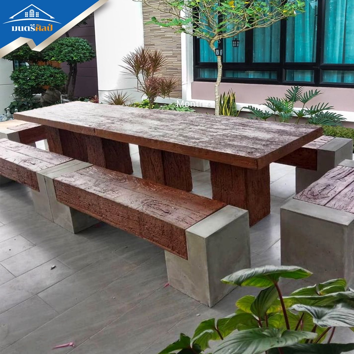 ชุดโต๊ะไม้หมอน ชุดโต๊ะไม้หมอน สไตล์โมเดิร์น ขนาดยาว 3.6 เมตร นั่งได้ 18-20 ท่าน งานดีไซน์โดยคนไทย มีบริการจัดส่งพร้อมติดตั้งทั่วไทย