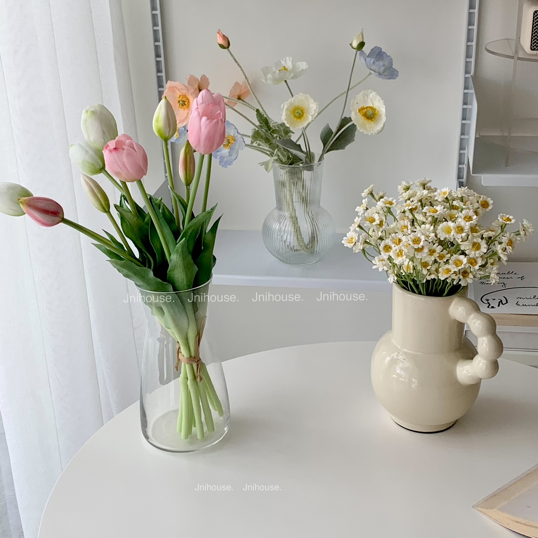 [พร้อมส่ง] Jnihouse : Glass Vase แจกันดอกไม้ แจกันแก้วใส