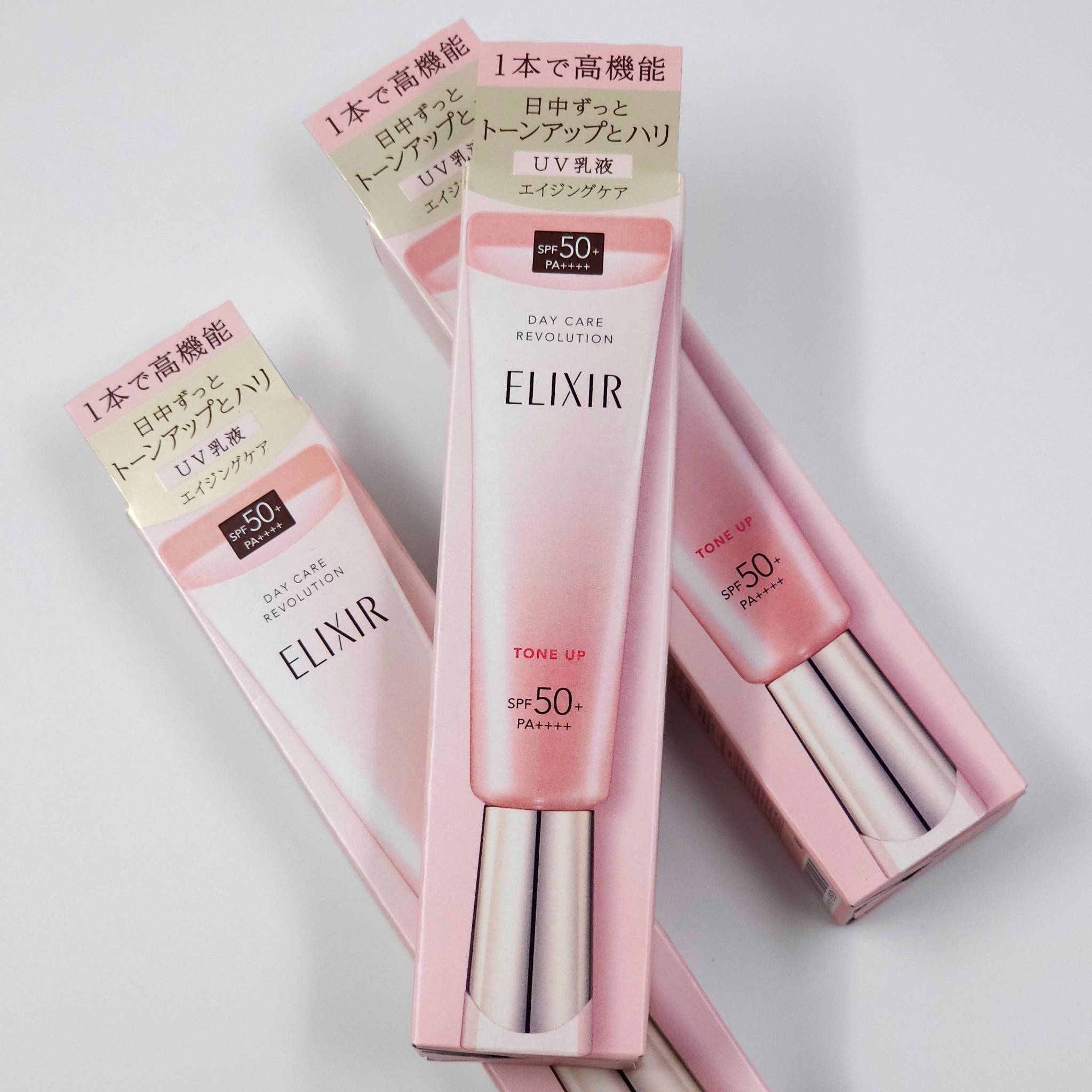 กันแดดโทนอัพ Elixir day care revolution tone up spf50+ PA++++ รางวัลที่ 1 ของ @cosme