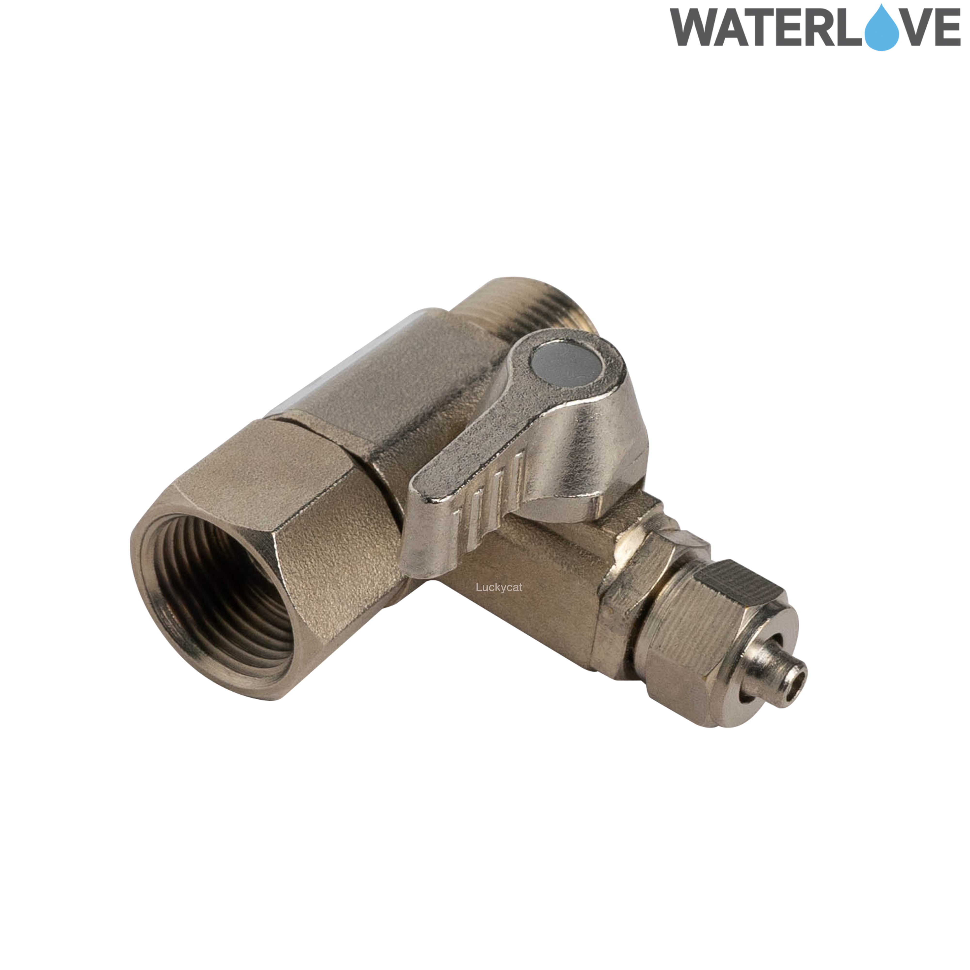 บอลวาล์ว 3 ทาง สีเงิน