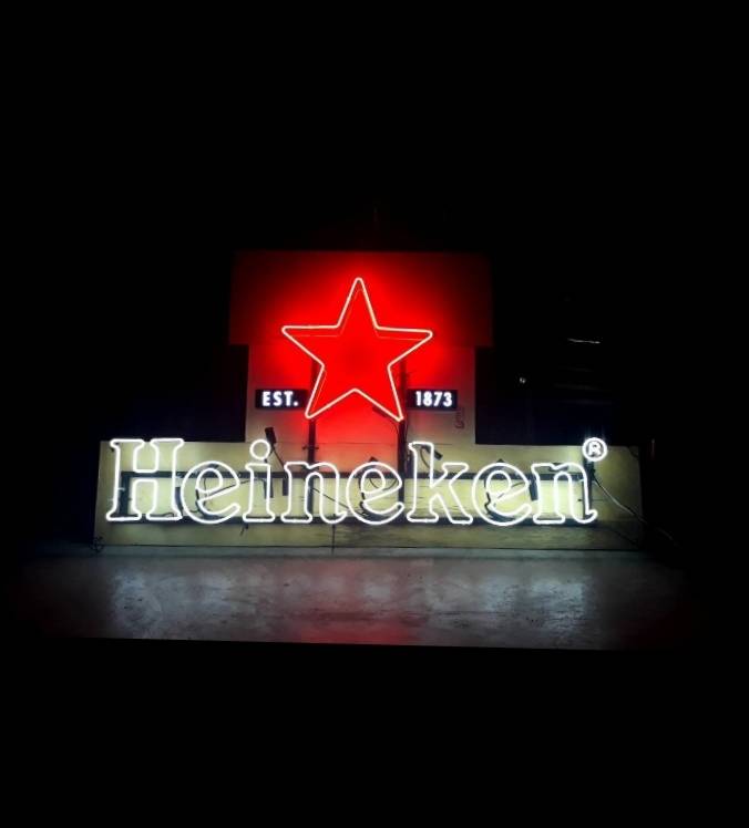 #ป้ายนีออนดัดหลอดแก้ววินเทจ